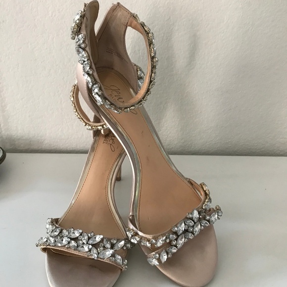 Badgley Mischka, Blush Ankle-Strap Sandals 8.5 - Picture 4 of 4